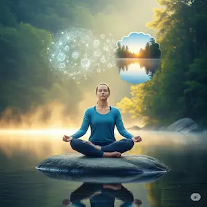 mujer meditando
