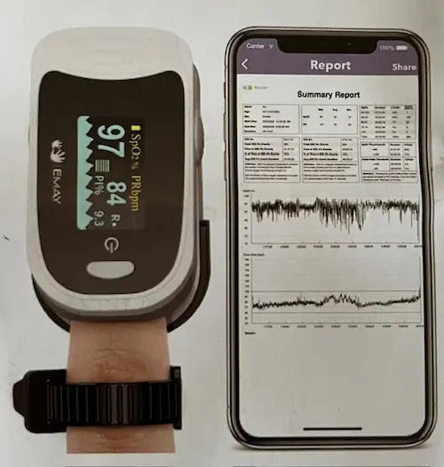 sensor de oximetro e informe.