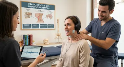 cartel sobre tratamientos para el tinnitus somatosensorial